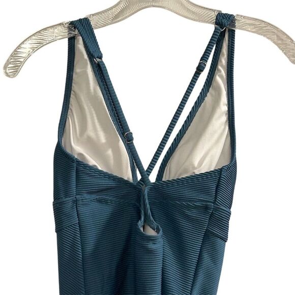 Cupshe Women's Blue One Piece Swimsuit V-Neck Cross-Back Size S - Picture 6 of 15